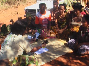 distributing phones to listening groups to participate in phone in VVD programmes