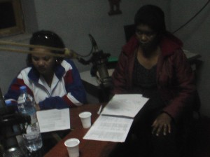 ALT team assisting at a phone in programme, July